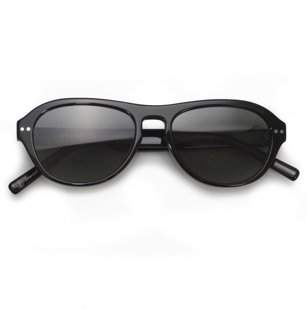 Carlos / Black Acetate & Polarised Green Lens - Shade Files